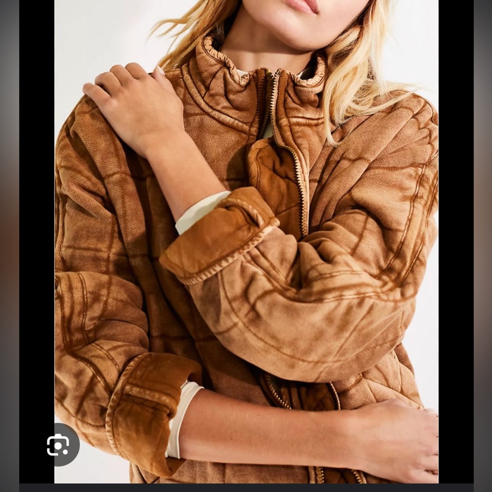 Free People: Dolman Quilted Knit Jacket - Toasted Coconut. Excellent condition